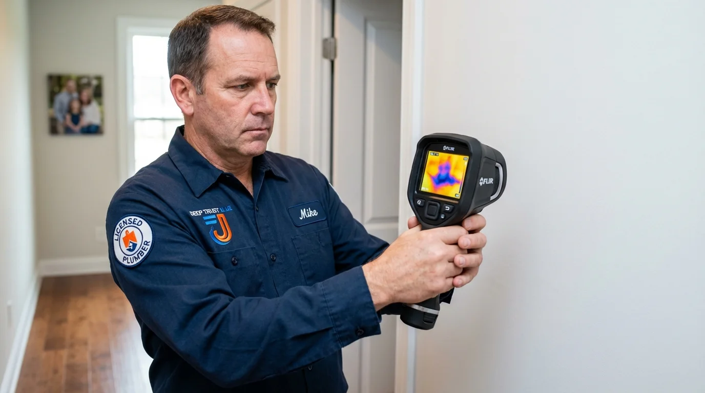 Thermal imaging leak detection by Johns Plumbing LLC in Oak Hill